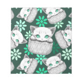 Kat Schattige en speels piekend uit een broekzak Notitieblok (Voorkant)