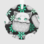 Kat Schattige en speels piekend uit een broekzak Ornament (achterkant)