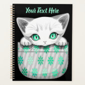 Kat Schattige en speels piekend uit een broekzak Planner (Voorkant)