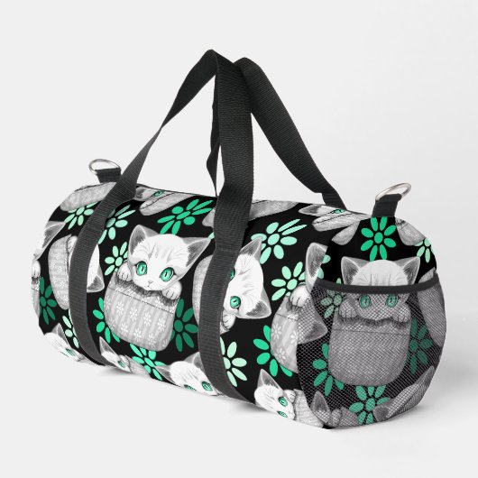 Kat Schattige en speels piekend uit een broekzak Plunjezak (Rechterhoek)