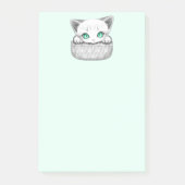 Kat Schattige en speels piekend uit een broekzak Post-it® Notes (Voorkant)