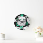 Kat Schattige en speels piekend uit een broekzak Ronde Klok (Huis)