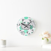 Kat Schattige en speels piekend uit een broekzak Ronde Klok (Huis)