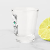 Kat Schattige en speels piekend uit een broekzak Shot Glas (Rechts)