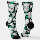 Kat Schattige en speels piekend uit een broekzak Sokken (Gebogen)