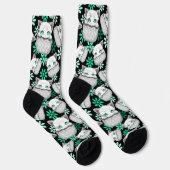 Kat Schattige en speels piekend uit een broekzak Sokken (Rechts)