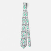 Kat Schattige en speels piekend uit een broekzak Stropdas (Voorkant)