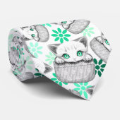 Kat Schattige en speels piekend uit een broekzak Stropdas (Opgerold)