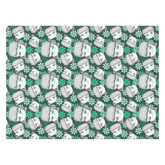 Kat Schattige en speels piekend uit een broekzak Tafelkleed (Voorkant (Horizontaal))