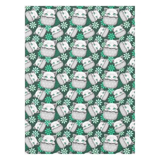 Kat Schattige en speels piekend uit een broekzak Tafelkleed (Voorkant)