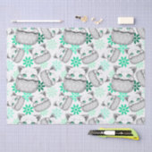 Kat Schattige en speels piekend uit een broekzak Tissuepapier (Craft)