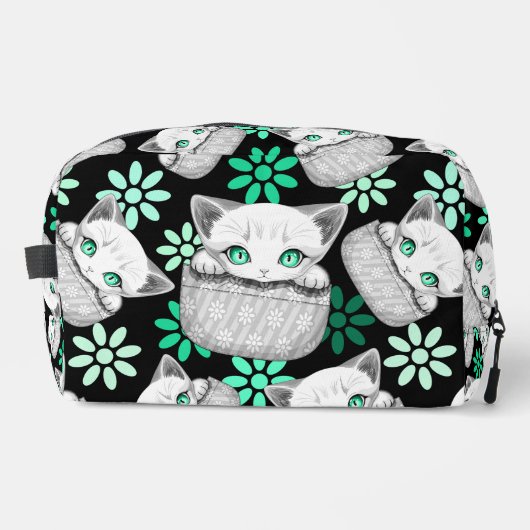 Kat Schattige en speels piekend uit een broekzak Toilettasje (Voorkant)