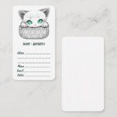 Kat Schattige en speels piekend uit een broekzak Visitekaartje (Voorkant / Achterkant)