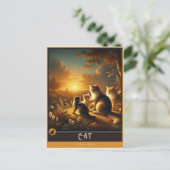 Kat | Schattige familie  Briefkaart (Staand voorkant)