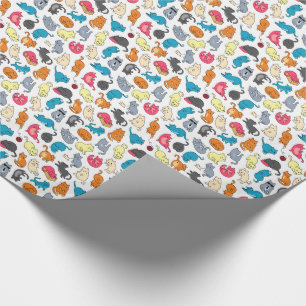 Kat, schattige kittens cartoon illustratie cadeaupapier