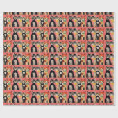 KAT SCHATTIGEE KATTEN KERSTINPAKPAPIER CADEAUPAPIER (Vlak)