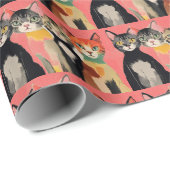 KAT SCHATTIGEE KATTEN KERSTINPAKPAPIER CADEAUPAPIER (Rol Hoek)