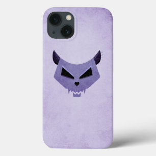 Kat schedel griezelig gotisch iPhone 13 hoesje