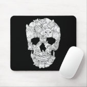 Kat schedel - Kat Skeleton Halloween Costume Idea Muismat (Met muis)
