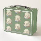 Kat schedel met flora (Voorkant)