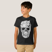 Kat Schedel Shirt - Kitty Skelet Halloween Kostuum (Voorkant volledig)
