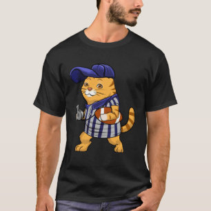 Kat Scheidsrechter Voetbal Hoed Liefde Dier Here T-shirt