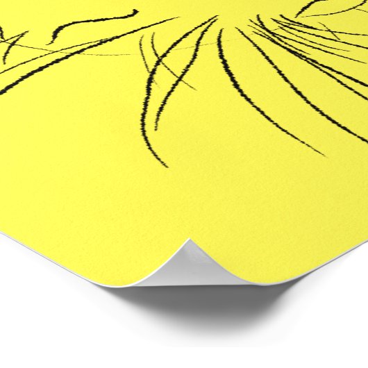 Kat-schets -  kleur poster (Hoek)