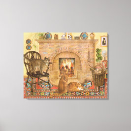 Kat schilderdoek canvas afdruk