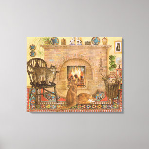 Kat schilderdoek canvas afdruk