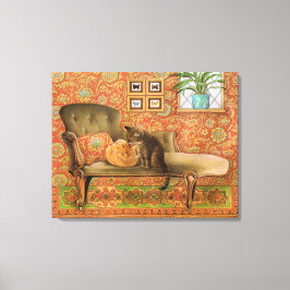 Kat schilderdoek canvas afdruk