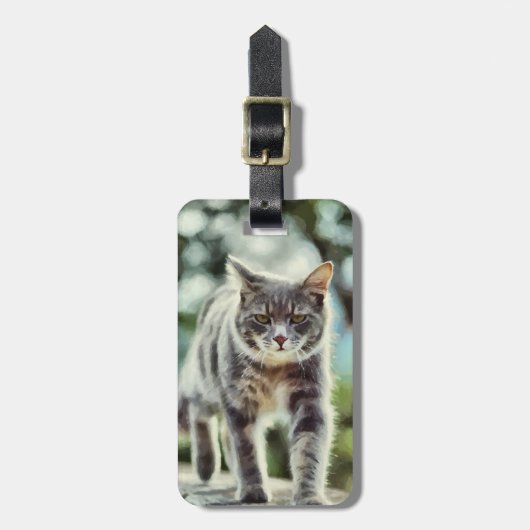 Kat schilderen bagagelabel (Voorkant verticaal)