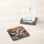 Kat schilderen bier onderzetter (Rechterzijde)