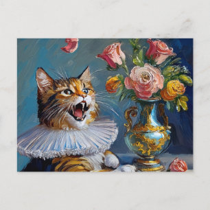 Kat schilderen briefkaart