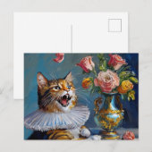 Kat schilderen briefkaart (Voorkant / Achterkant)