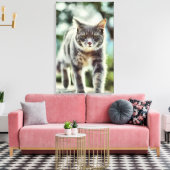 Kat schilderen canvas afdruk (Insitu (Woonkamer))