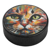 Kat schilderen hockey puck (3/4)