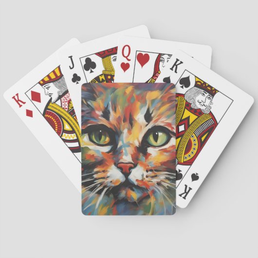 Kat schilderen pokerkaarten (Achterkant)