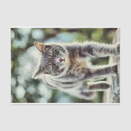 Kat schilderen tissuepapier (Voorkant)