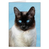 Kat schilderen van Siamese - Kute Original Cat Art (Voorkant)