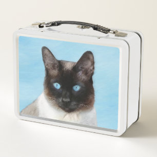Kat schilderen van Siamese - Kute Original Cat Art