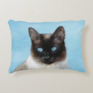 Kat schilderen van Siamese - Kute Original Cat Art Accent Kussen