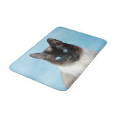 Kat schilderen van Siamese - Kute Original Cat Art Badmat (Gekanteld)