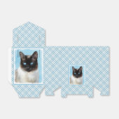 Kat schilderen van Siamese - Kute Original Cat Art Bedankdoosjes (Uitgevouwen)