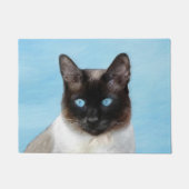 Kat schilderen van Siamese - Kute Original Cat Art Deurmat (Voorkant)