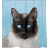 Kat schilderen van Siamese - Kute Original Cat Art Douchegordijn (Voorkant)