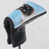 Kat schilderen van Siamese - Kute Original Cat Art Golfheadcover (3/4 voorkant)