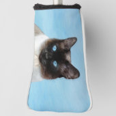 Kat schilderen van Siamese - Kute Original Cat Art Golfheadcover (Draai 90)
