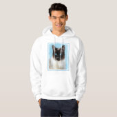 Kat schilderen van Siamese - Kute Original Cat Art Hoodie (Voorkant volledig)