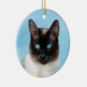 Kat schilderen van Siamese - Kute Original Cat Art Keramisch Ornament (Rechts)