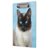 Kat schilderen van Siamese - Kute Original Cat Art Klembord (Links)